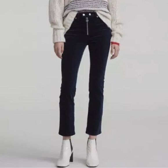 Rag & Bone velvet Dojo cropped pants Sz 29 - Picture 1 of 7